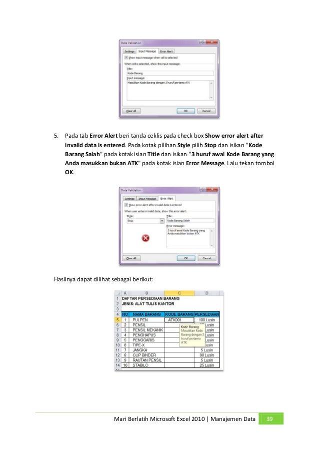 Ebook belajar excel 2010