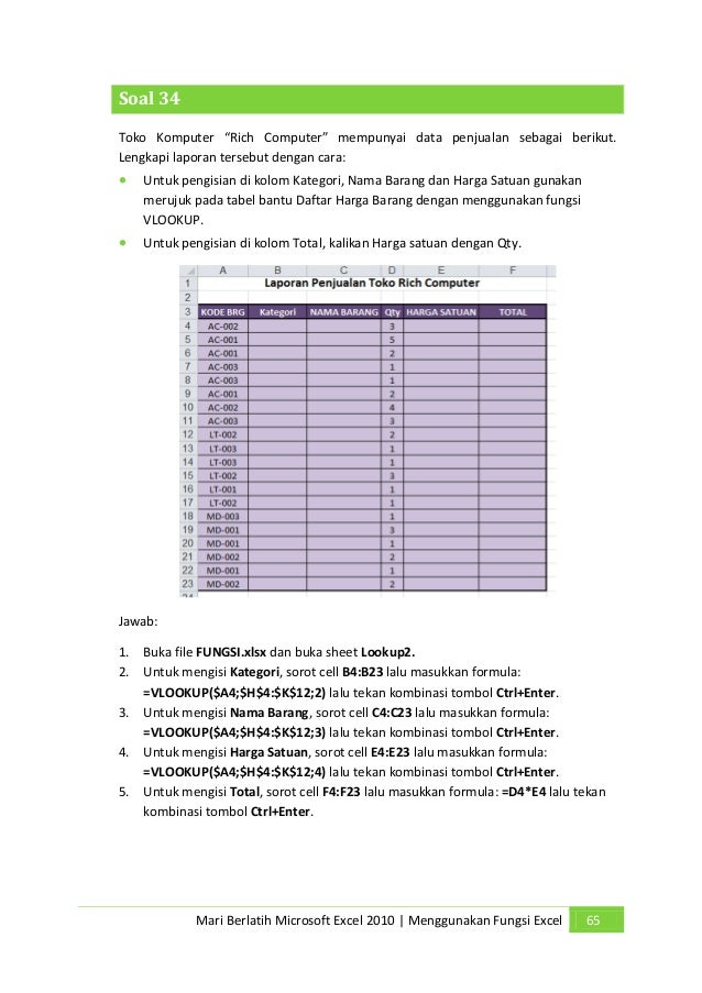 Ebook belajar excel 2010