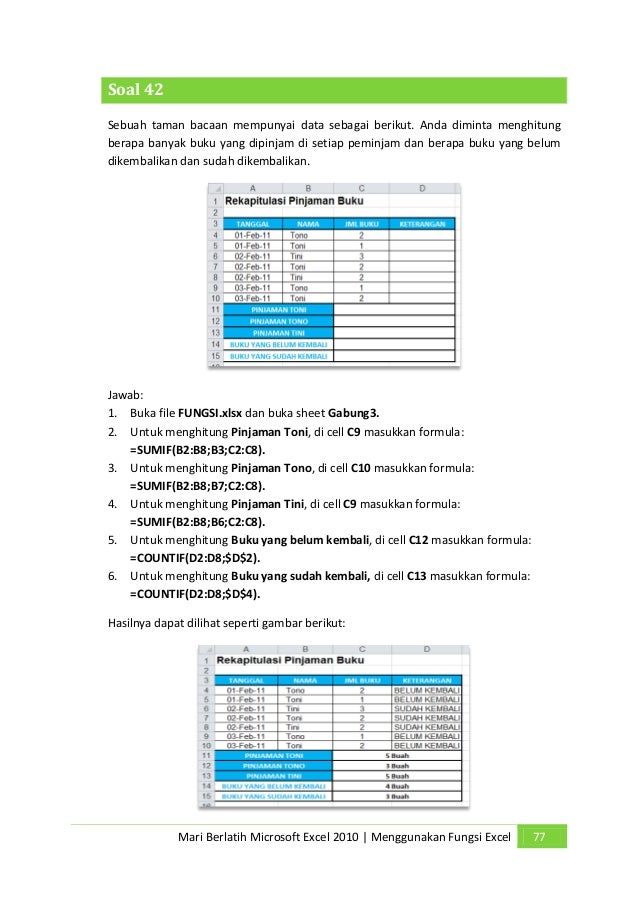 Ebook belajar excel 2010