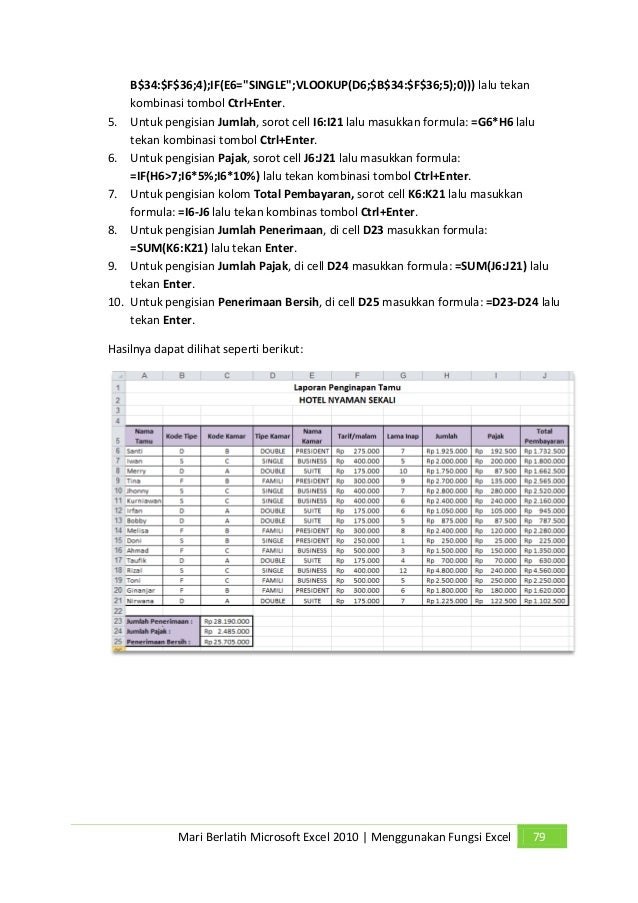 Ebook belajar excel 2010