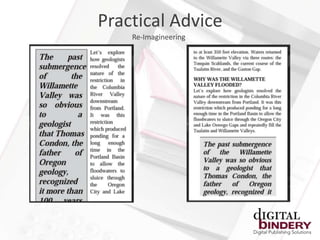 Practical Advice
    Re-Imagineering
 