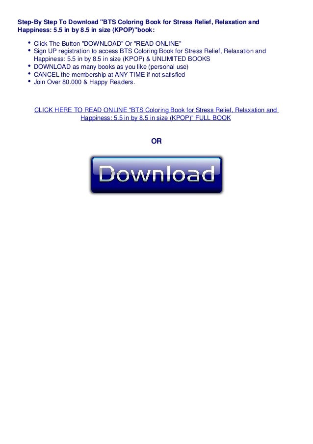 Download Ebook Bts Coloring Book For Stress Relief Relaxation And Happiness