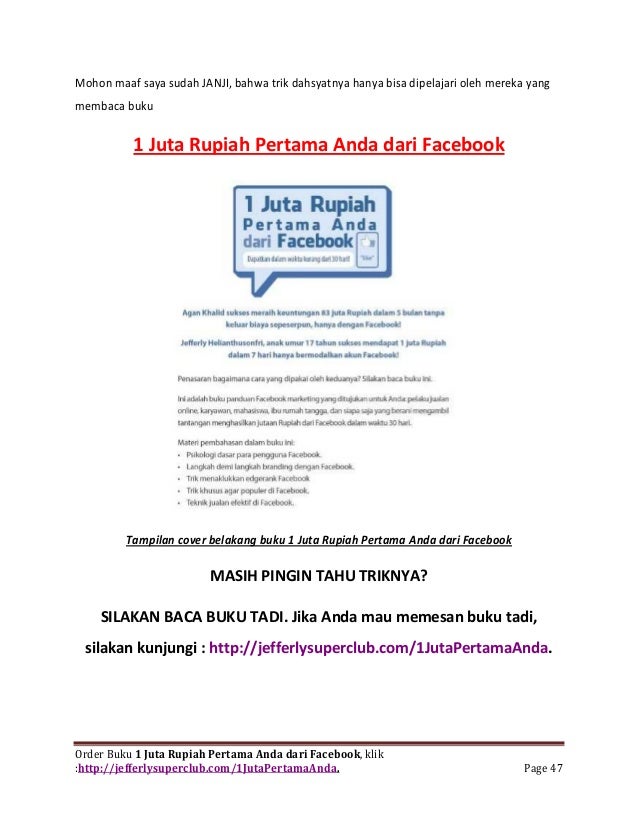 Ebook buka facebook dapat duit (cara menghasilkan uang ...