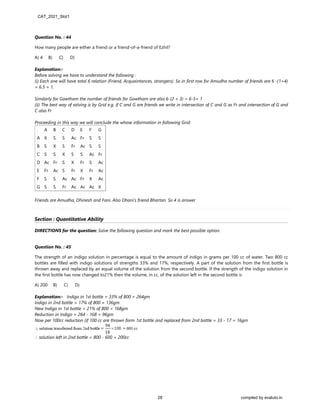 CAT 2021 Slot 1 Question Paper with Solution | PDF