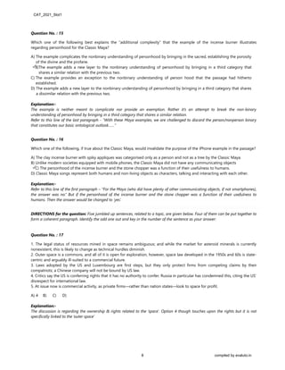 CAT 2021 Slot 1 Question Paper with Solution | PDF