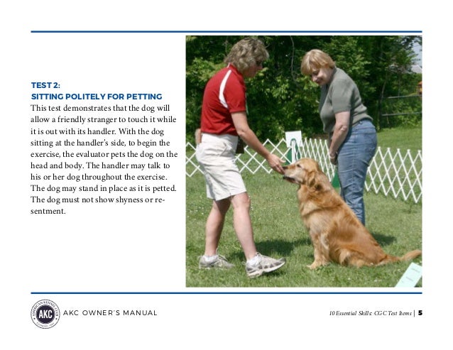 AKC Canine Good Citizen (CGC) Test Items