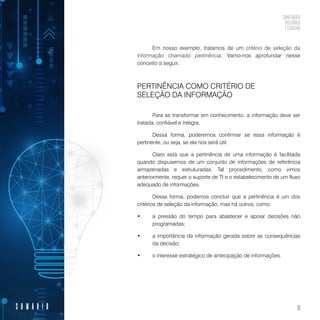 Conhecimento, inteligência e estratégia