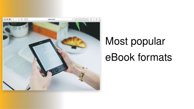 Most popular
eBook formats
 