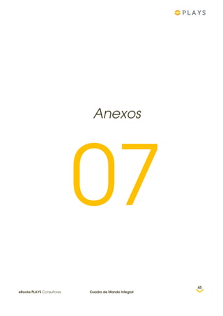 Anexos
07
45
eBooks PLAYS Consultores Cuadro de Mando Integral
 