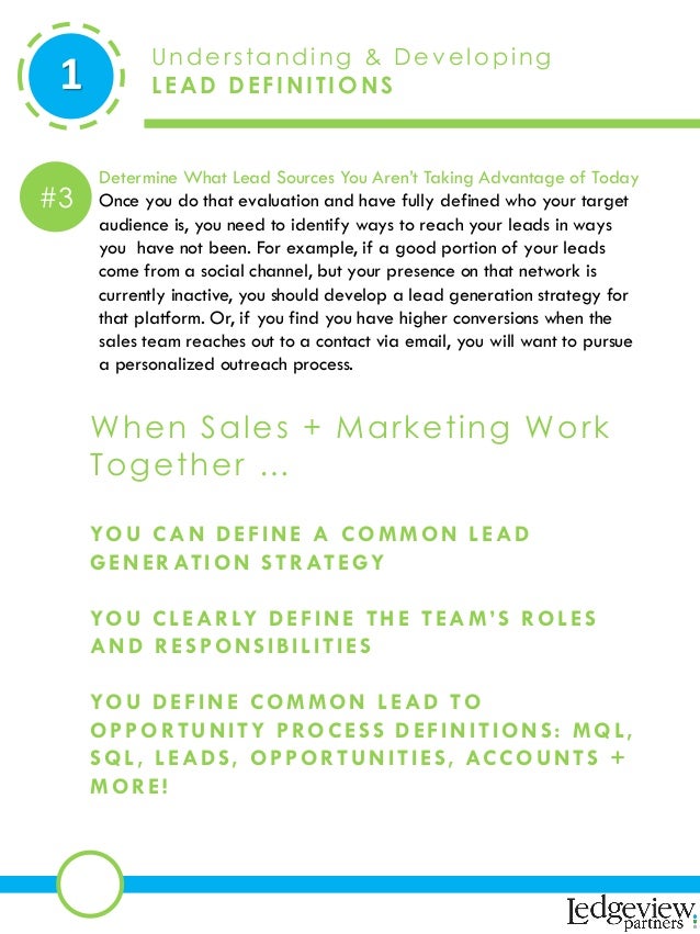 Defining Your Process from Lead to Opportunity