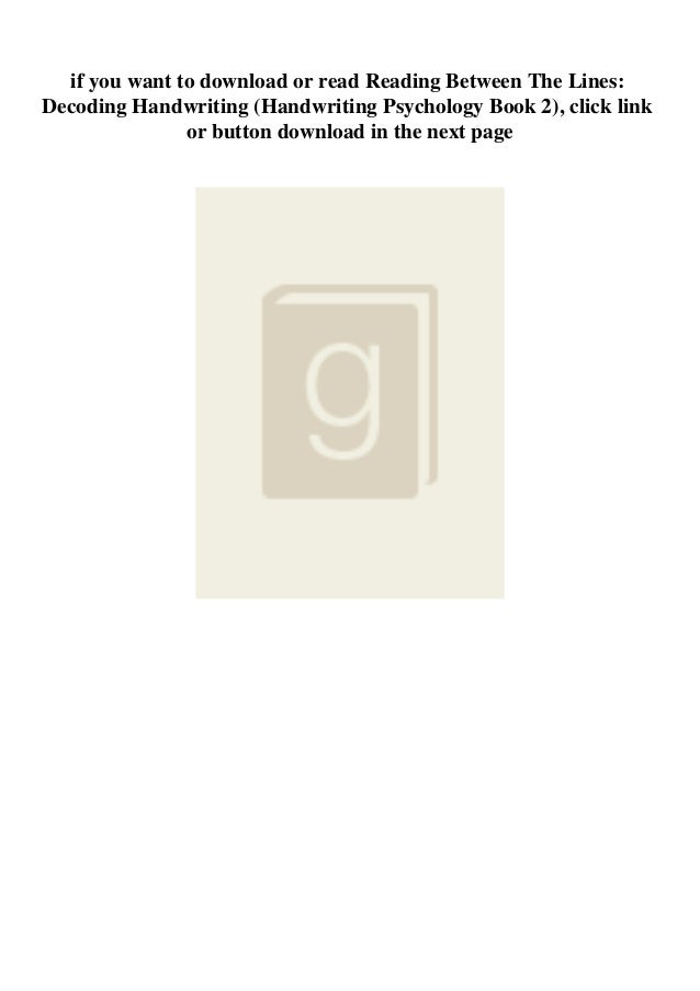 Ebook Epub Kindle Pdf Reading Between The Lines Decoding Handwriting