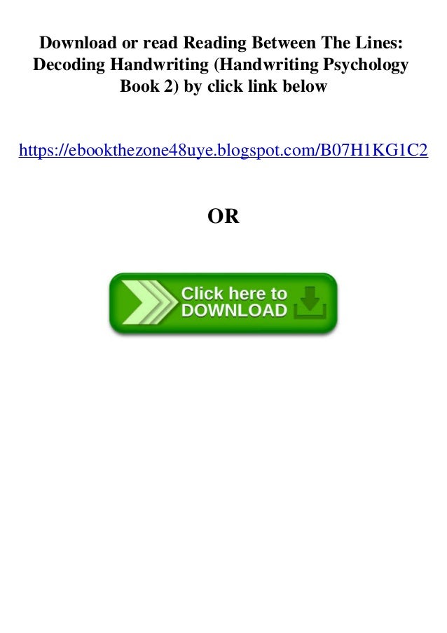 Ebook Epub Kindle Pdf Reading Between The Lines Decoding Handwriting