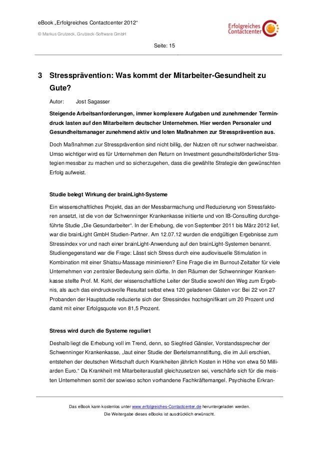 Ebook Erfolgreiches Contactcenter 2012