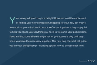 New Dog Shopping List