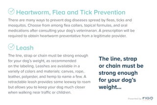 The line, strap
or chain must be
strong enough
for your dog’s
weight...
Heartworm, Flea and Tick Prevention
There are many...
