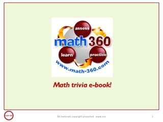 Math trivia e-book! 