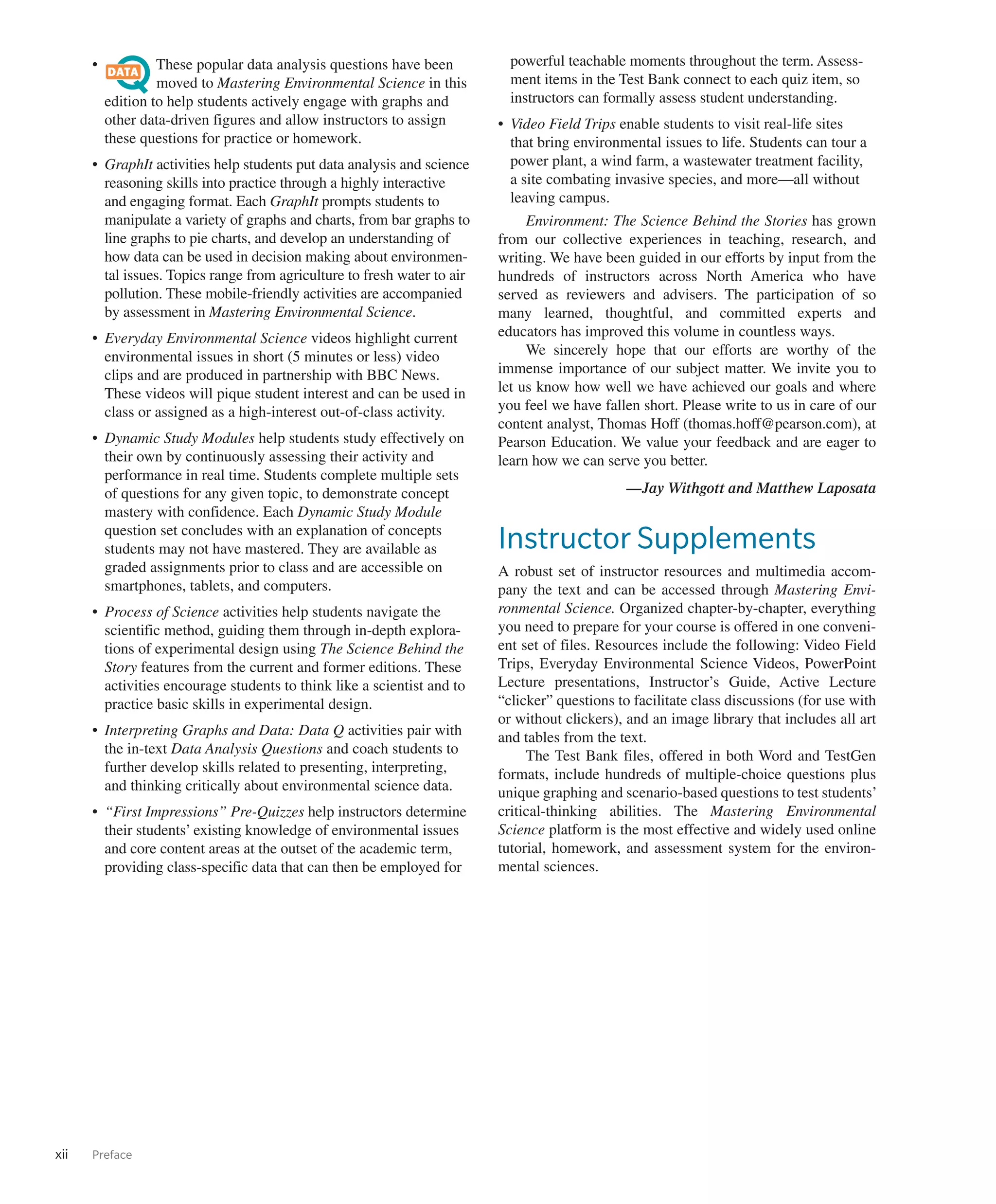 eBook for Environment The Science Behind the Stories, 7th Edition, By