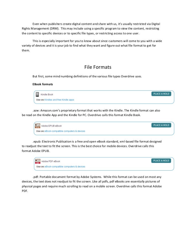 E book formats