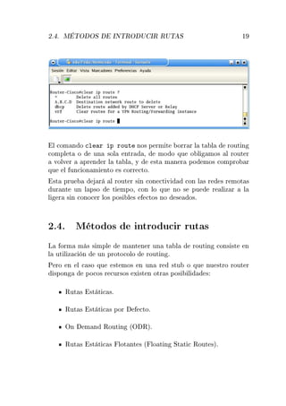 ¾º º Å ÌÇ ÇË ÁÆÌÊÇ Í ÁÊ ÊÍÌ Ë ½
Ð 
ÓÑ Ò Ó 
Ð Ö Ô ÖÓÙØ ÒÓ× Ô ÖÑ Ø ÓÖÖ Ö Ð Ø Ð ÖÓÙØ Ò

ÓÑÔÐ Ø Ó ÙÒ ×ÓÐ ÒØÖ ¸ ÑÓ Ó ÕÙ Ó Ð ÑÓ× Ð ÖÓÙØ Ö
ÚÓÐÚ Ö ÔÖ Ò Ö Ð Ø Ð ¸ Ý ×Ø Ñ Ò Ö ÔÓ ÑÓ× 
ÓÑÔÖÓ Ö
ÕÙ Ð ÙÒ
 ÓÒ Ñ ÒØÓ × 
ÓÖÖ 
ØÓº
×Ø ÔÖÙ Ö Ð ÖÓÙØ Ö × Ò 
ÓÒ 
Ø Ú 
ÓÒ Ð × Ö × Ö ÑÓØ ×
ÙÖ ÒØ ÙÒ Ð Ô×Ó Ø ÑÔÓ¸ 
ÓÒ ÐÓ ÕÙ ÒÓ × ÔÙ Ö Ð Þ Ö Ð
Ð Ö × Ò 
ÓÒÓ
 Ö ÐÓ× ÔÓ× Ð × 
ØÓ× ÒÓ × Ó×º
¾º º Å ØÓ Ó× ÒØÖÓ Ù
 Ö ÖÙØ ×
Ä ÓÖÑ Ñ × × ÑÔÐ Ñ ÒØ Ò Ö ÙÒ Ø Ð ÖÓÙØ Ò 
ÓÒ× ×Ø Ò
Ð ÙØ Ð Þ 
 Ò ÙÒ ÔÖÓØÓ
ÓÐÓ ÖÓÙØ Ò º
È ÖÓ Ò Ð 
 ×Ó ÕÙ ×Ø ÑÓ× Ò ÙÒ Ö ×ØÙ Ó ÕÙ ÒÙ ×ØÖÓ ÖÓÙØ Ö
×ÔÓÒ ÔÓ
Ó× Ö 
ÙÖ×Ó× Ü ×Ø Ò ÓØÖ × ÔÓ× Ð ×
ÊÙØ × ×Ø Ø 
 ×º
ÊÙØ × ×Ø Ø 
 × ÔÓÖ 
ØÓº
ÇÒ Ñ Ò ÊÓÙØ Ò ´Ç Êµº
ÊÙØ × ×Ø Ø 
 × ÐÓØ ÒØ × ´ ÐÓ Ø Ò ËØ Ø 
 ÊÓÙØ ×µº
 