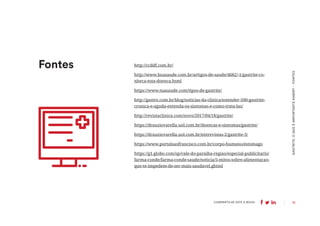 15
COMPARTILHE ESTE E-BOOK:
GASTRITE:
O
QUE
É
IMPORTANTE
SABER?
-
FONTES
http://ccddf.com.br/
http://www.boasaude.com.br/artigos-de-saude/4682/-1/gastrite-co-
nheca-esta-doenca.html
https://www.tuasaude.com/tipos-de-gastrite/
http://gastro.com.br/blog/noticias-da-clinica/estender-500-gastrite-
cronica-e-aguda-entenda-os-sintomas-e-como-trata-las/
http://revistaclinica.com/novo/2017/04/18/gastrite/
https://drauziovarella.uol.com.br/doencas-e-sintomas/gastrite/
https://drauziovarella.uol.com.br/entrevistas-2/gastrite-3/
https://www.portalsaofrancisco.com.br/corpo-humano/estomago
https://g1.globo.com/sp/vale-do-paraiba-regiao/especial-publicitario/
farma-conde/farma-conde-saude/noticia/5-mitos-sobre-alimentacao-
que-te-impedem-de-ser-mais-saudavel.ghtml
Fontes
 