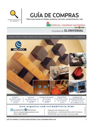 GUÍA DE COMPRAS | CLASIFICADOSELUNIVERSAL.COM | DICIEMBRE/ENERO 2015 1
 