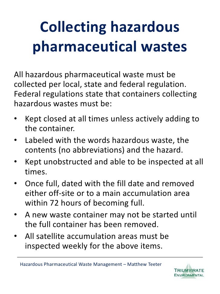 Ebook hazardous pharmaceutical waste management