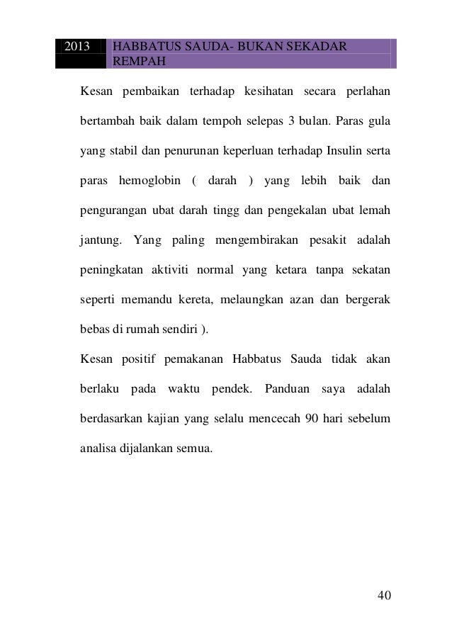 Habbatus Sauda Bukan Sekadar Rempah