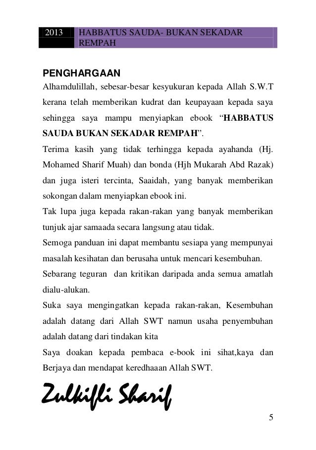 Habbatus Sauda Bukan Sekadar Rempah