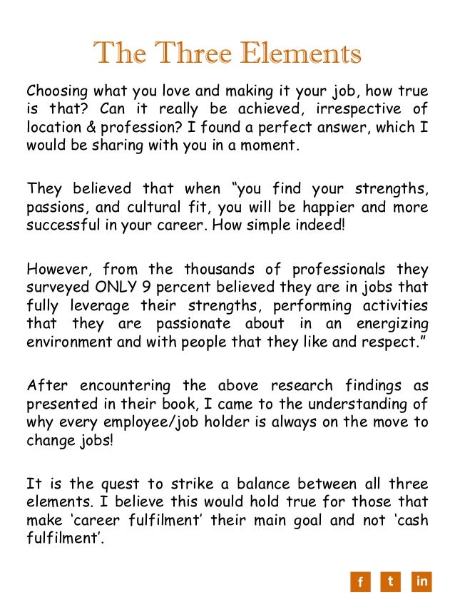 how to find your and make it your career
