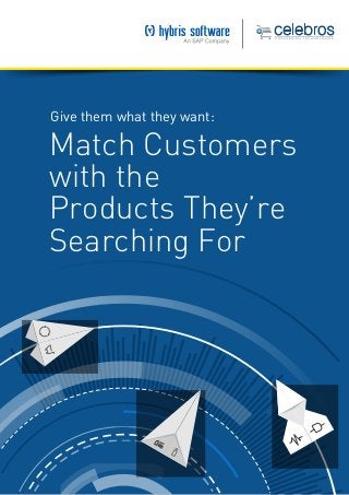 Match Customers
with the
Products They’re
Searching For
Give them what they want:
 
