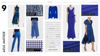 06<<VOLTAR AO ÍNDICE
INFOCUS ECOMMERCE ALTO VERÃO 19
AZULMATISSE
O azul saturado e vivo é uma cor
vibrante que já foi curinga em
muitas coleções! Além de propor-
cionar alfaiatarias perfeitas pa-
ra renovar o estilo contemporâneo
e social, também é uma cor que
ilustra muito bem o mercado
festa nacional. Os vestidos
podem aparecer tanto lisos, em
malhas e estruturas compactas,
como em estampas. A novidade
fica por conta da aplicação deste
tom no animal print.
SATIN COTTON ELASTANO
NEW PRINTED
CETIM ELASTANO
OPAC PRINTED
ALFAIATARIA CREPE VIENA
BENGALINE CREPE POLY
Balmain
AntonioBerardi
ChiaraBone
UllaJonhnson
Valentino
Zara
9
clique e veja mais
 