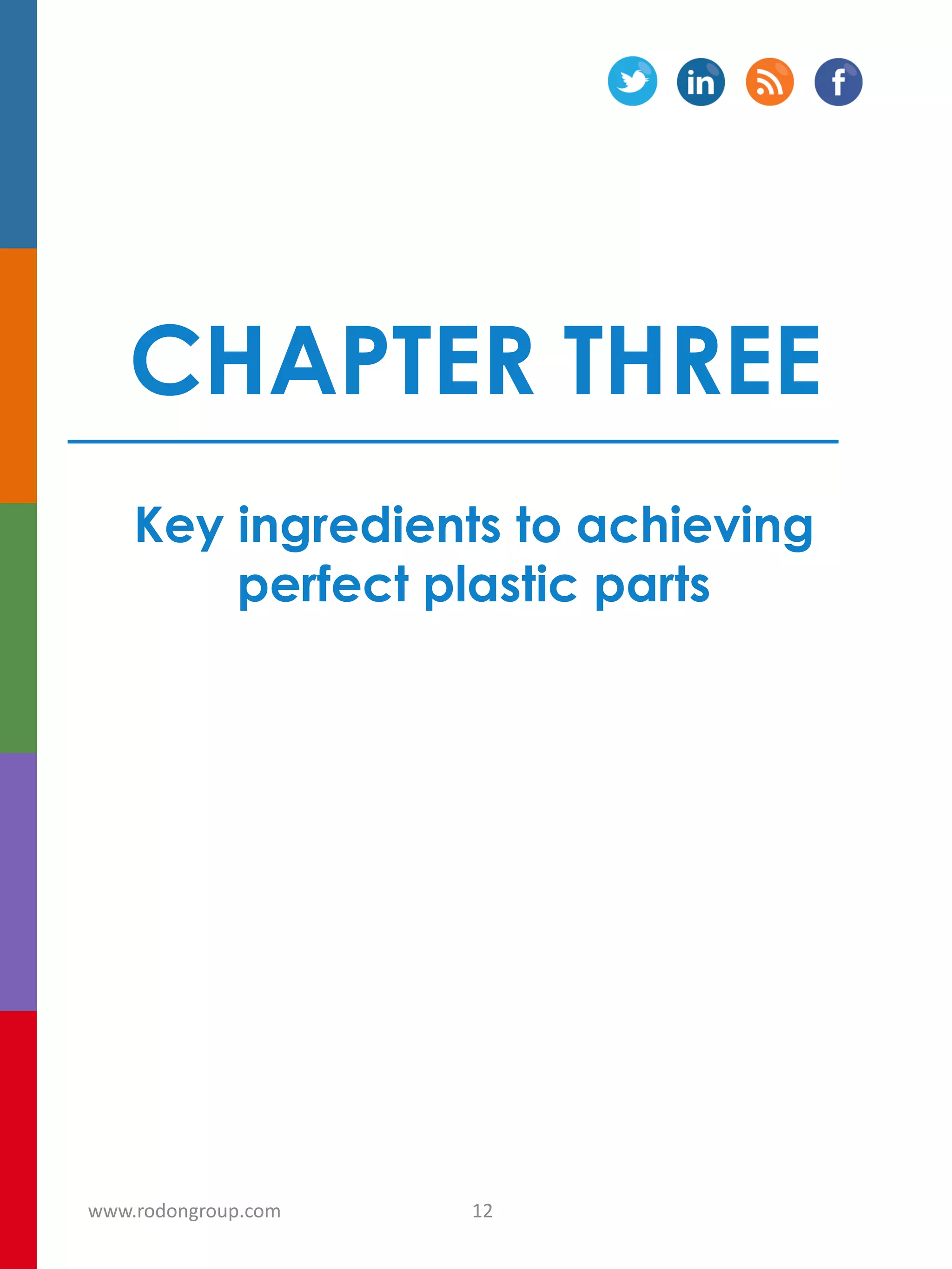 CHAPTER THREE
Key ingredients to achieving
perfect plastic parts
12www.rodongroup.com
 