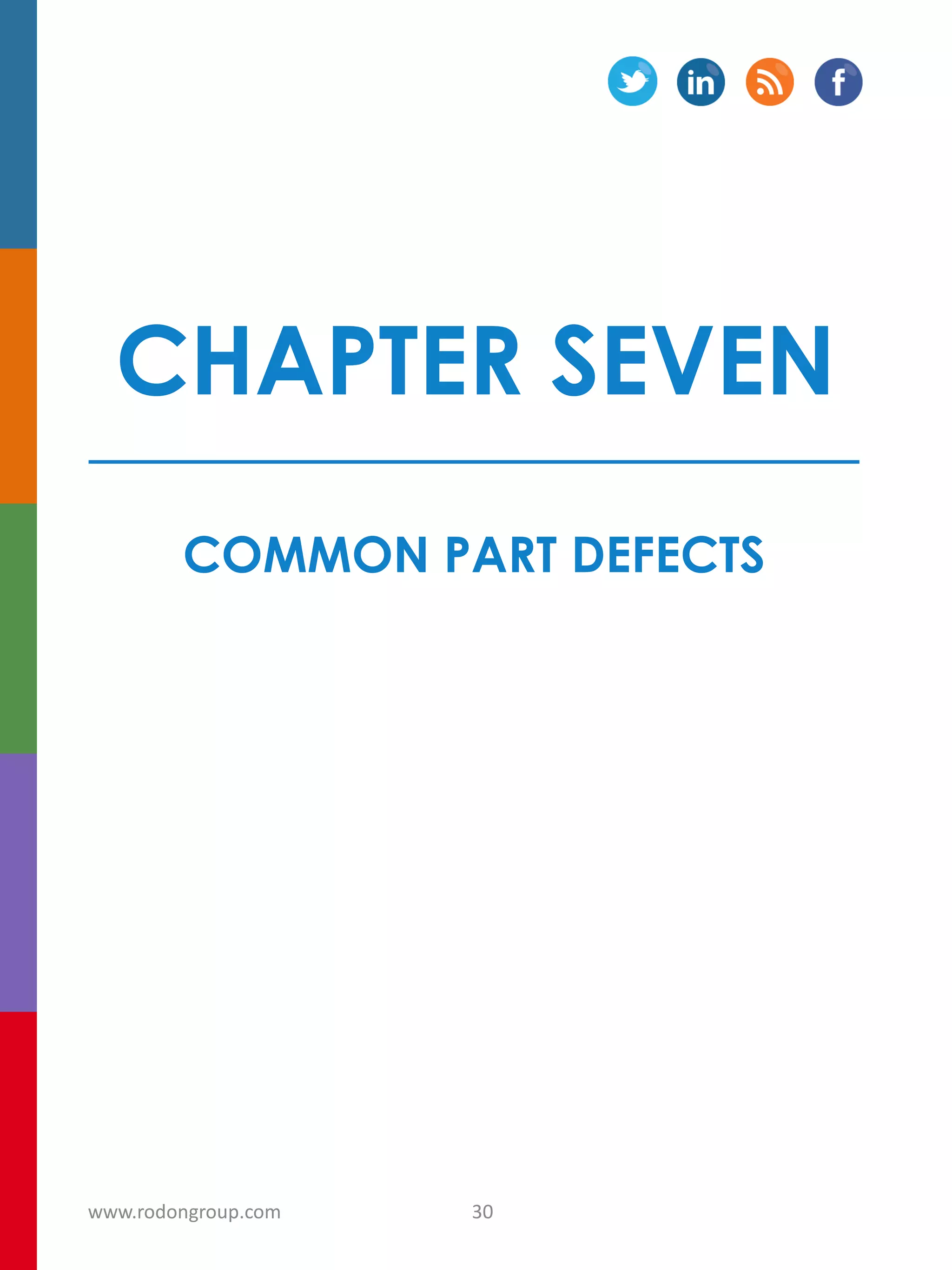 CHAPTER SEVEN
COMMON PART DEFECTS
30www.rodongroup.com
 