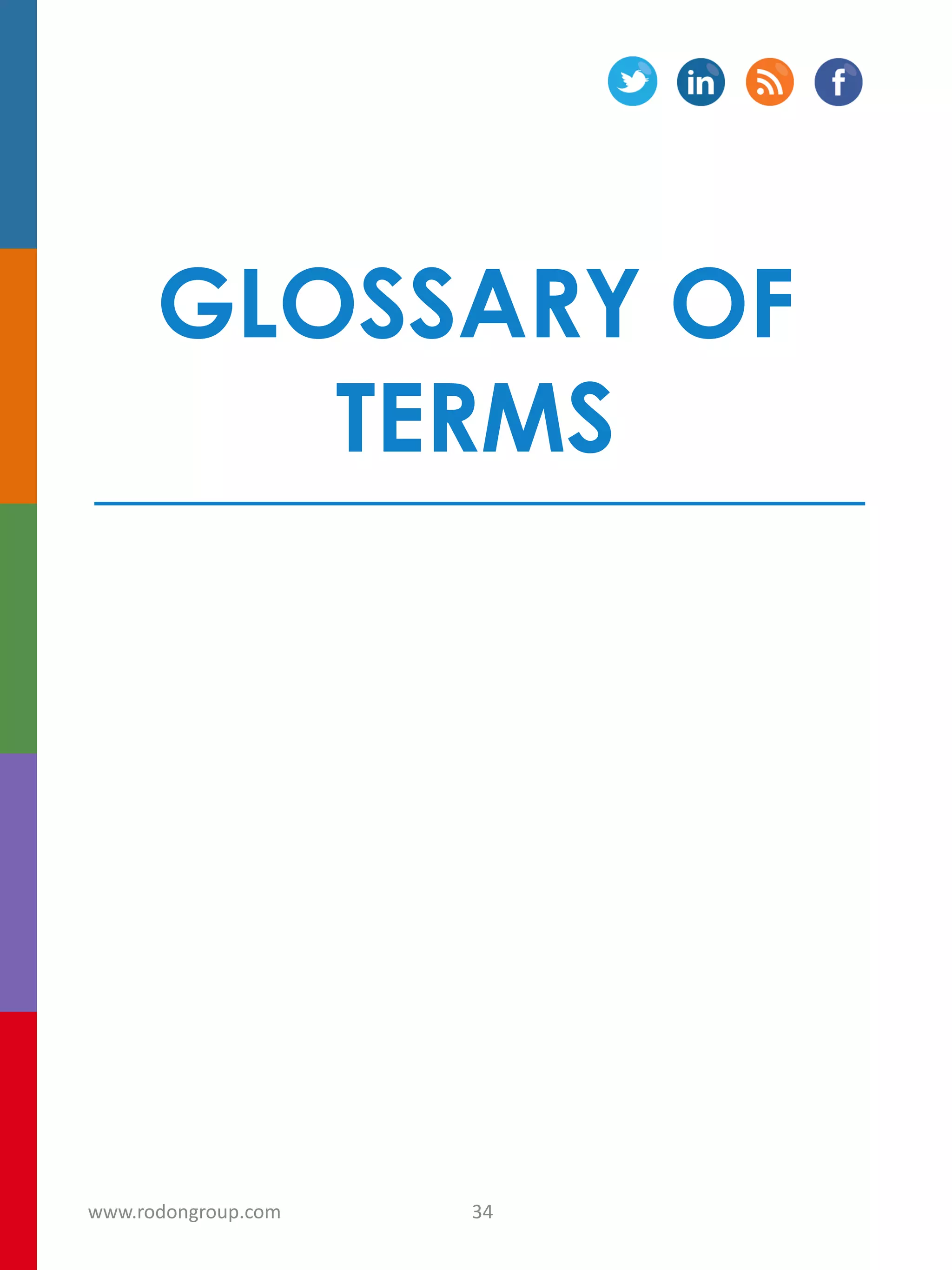 GLOSSARY OF
TERMS
34www.rodongroup.com
 