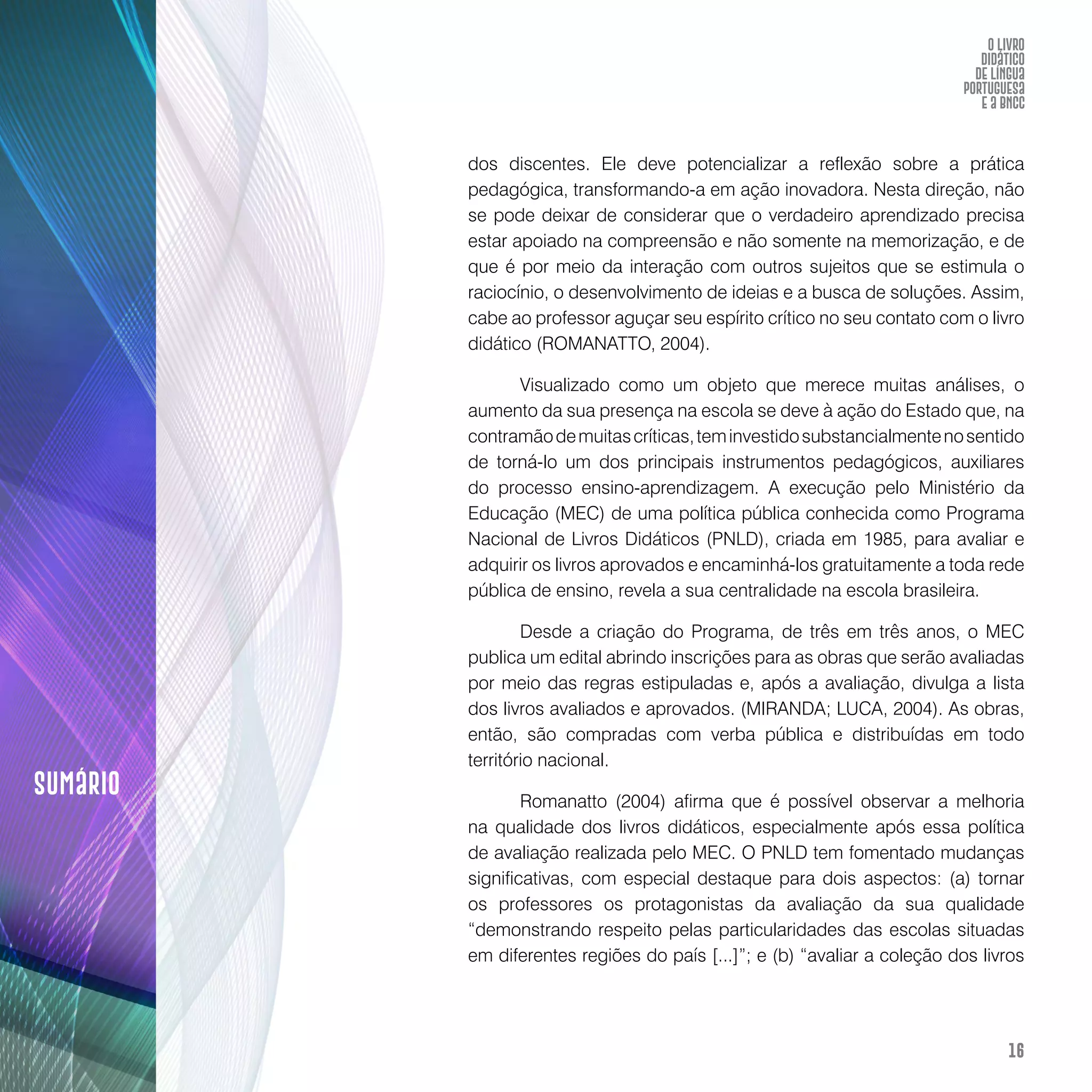 O livro didático de Língua Portuguesa e a BNCC: construção de instrumento avaliativo