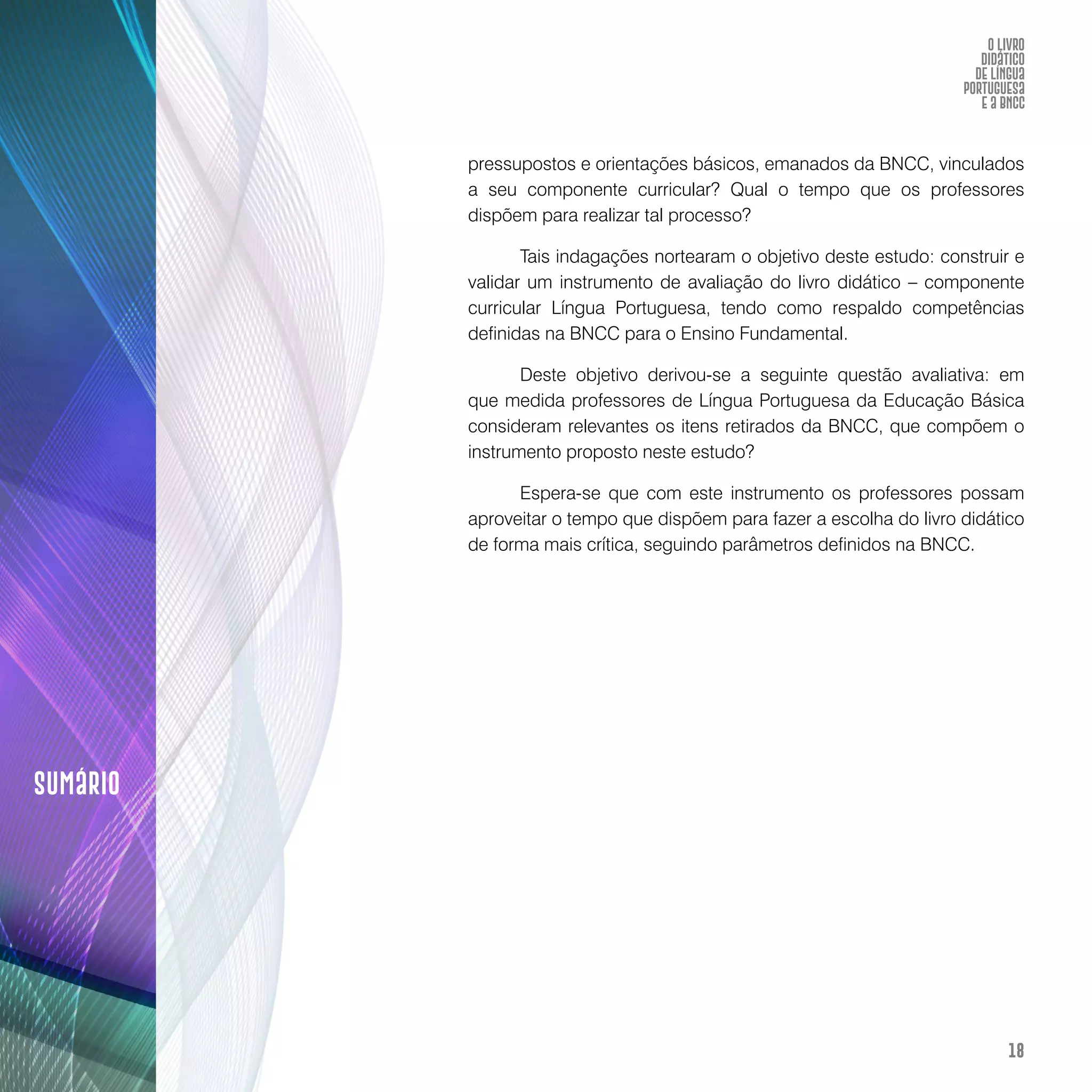 O livro didático de Língua Portuguesa e a BNCC: construção de instrumento avaliativo