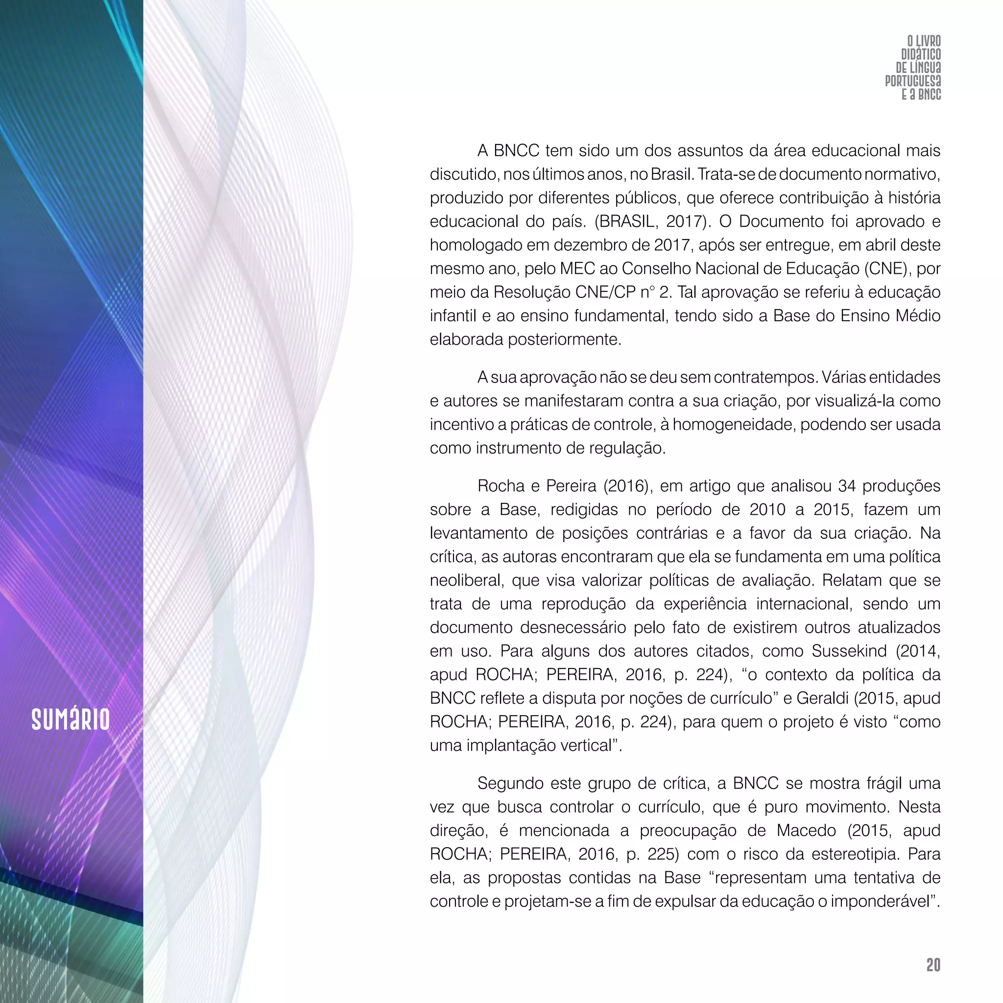 O livro didático de Língua Portuguesa e a BNCC: construção de instrumento avaliativo