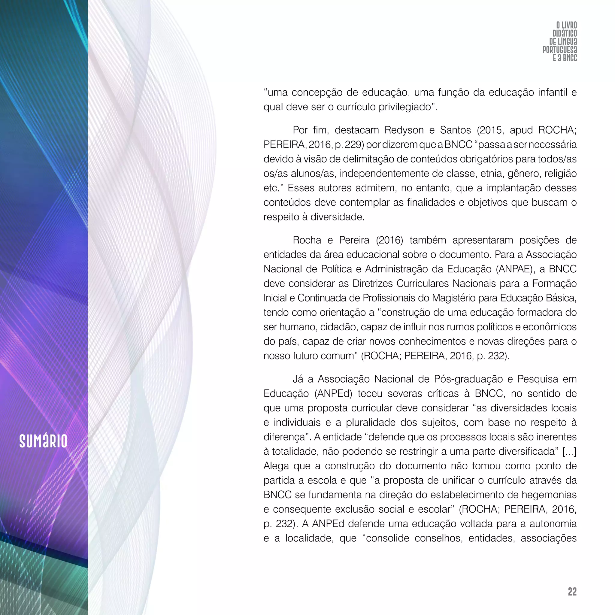 O livro didático de Língua Portuguesa e a BNCC: construção de instrumento avaliativo