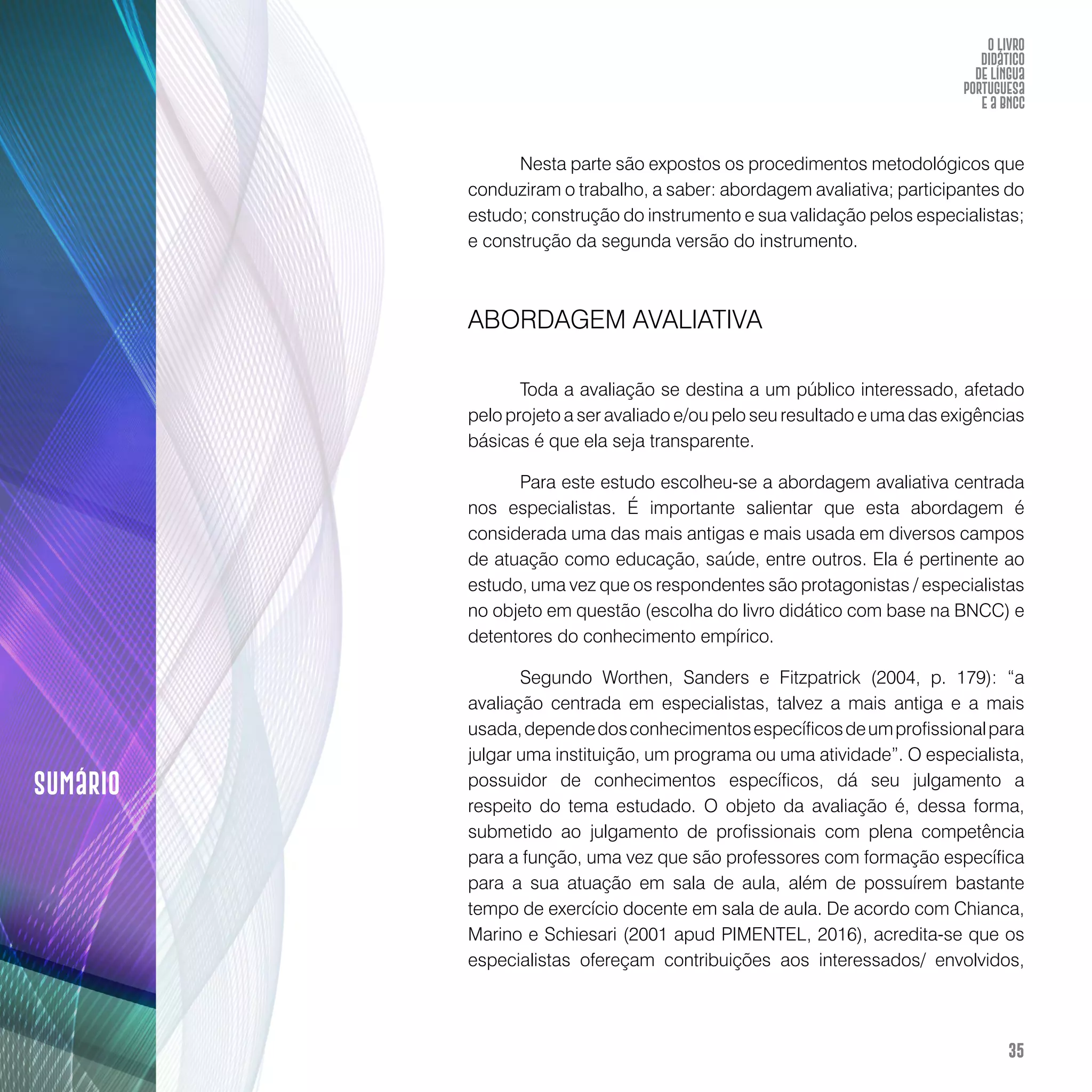 O livro didático de Língua Portuguesa e a BNCC: construção de instrumento avaliativo