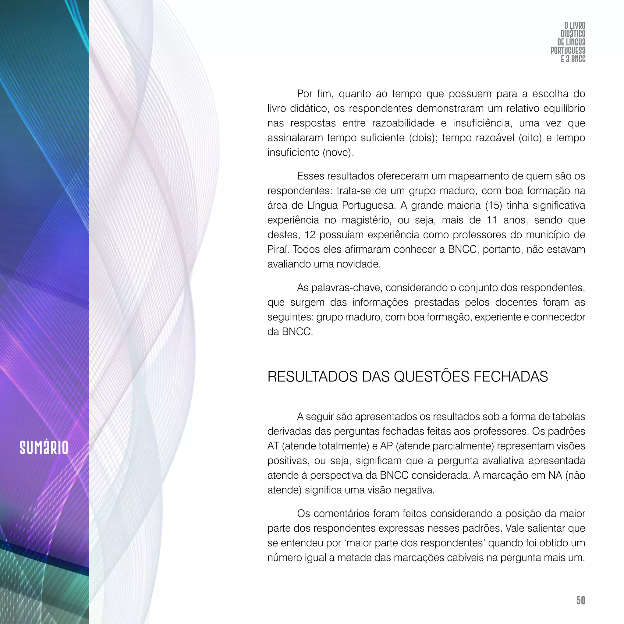 O livro didático de Língua Portuguesa e a BNCC: construção de instrumento avaliativo