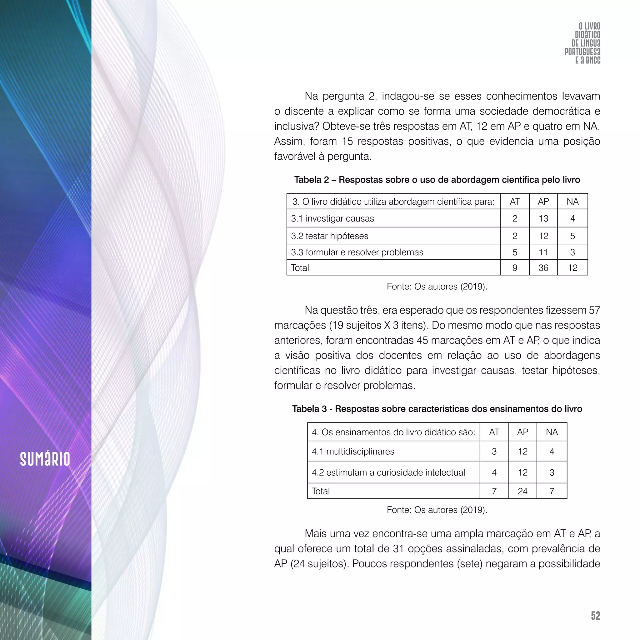 O livro didático de Língua Portuguesa e a BNCC: construção de instrumento avaliativo