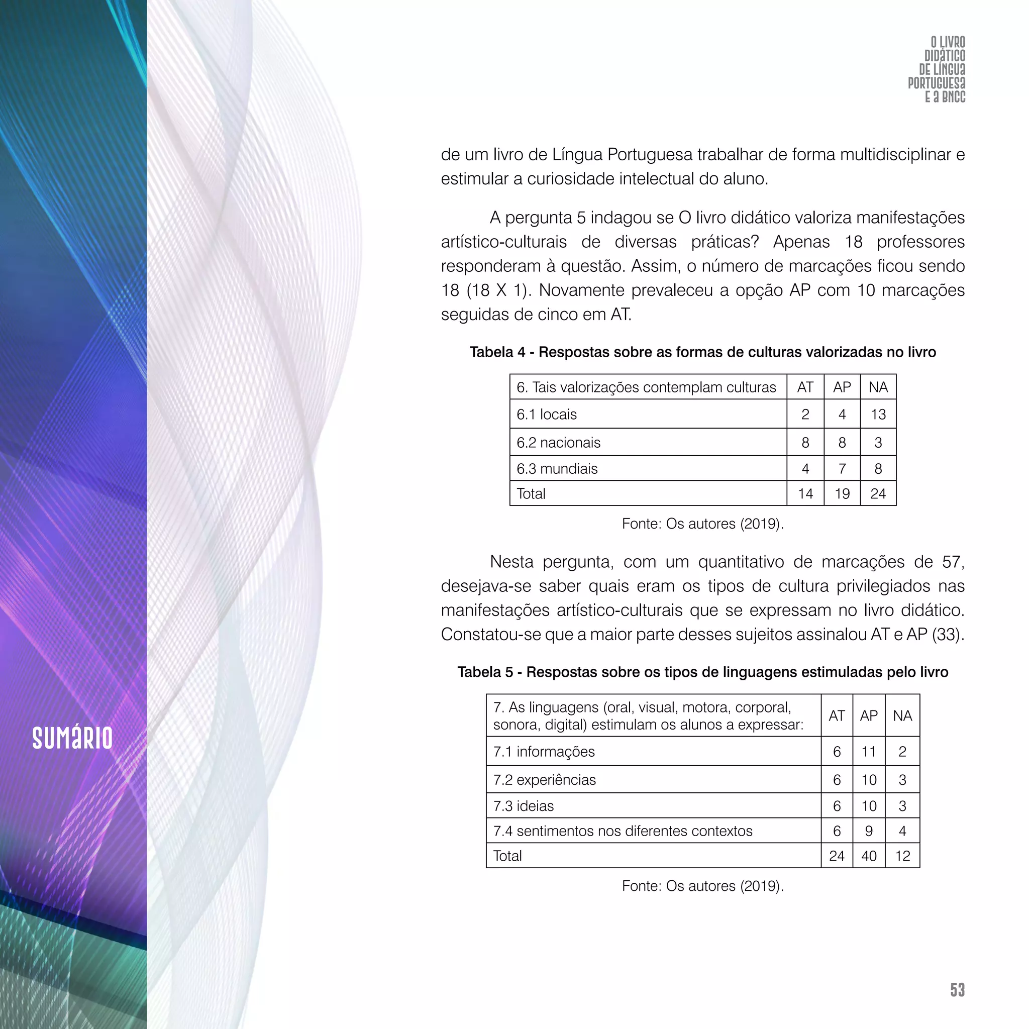 O livro didático de Língua Portuguesa e a BNCC: construção de instrumento avaliativo
