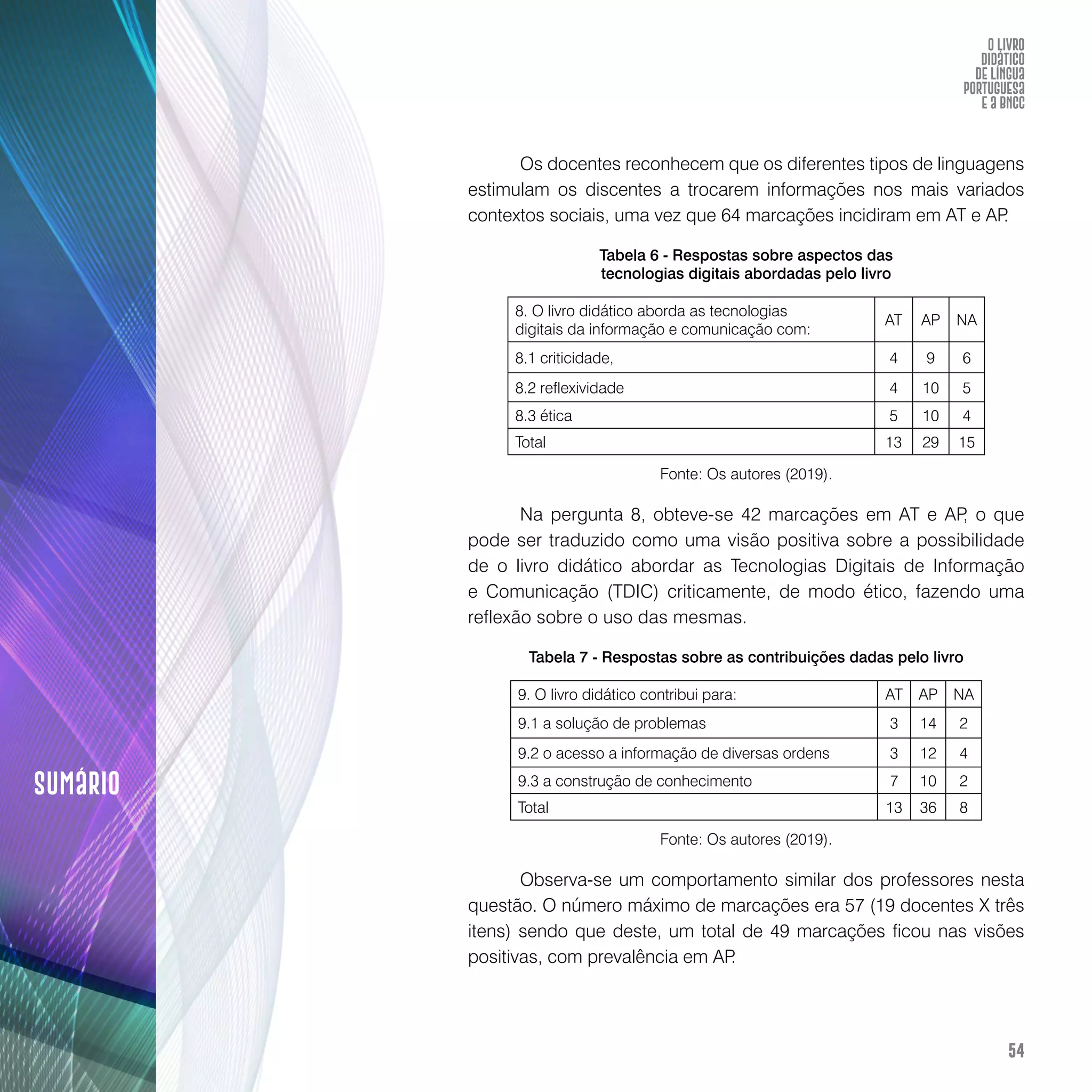 O livro didático de Língua Portuguesa e a BNCC: construção de instrumento avaliativo
