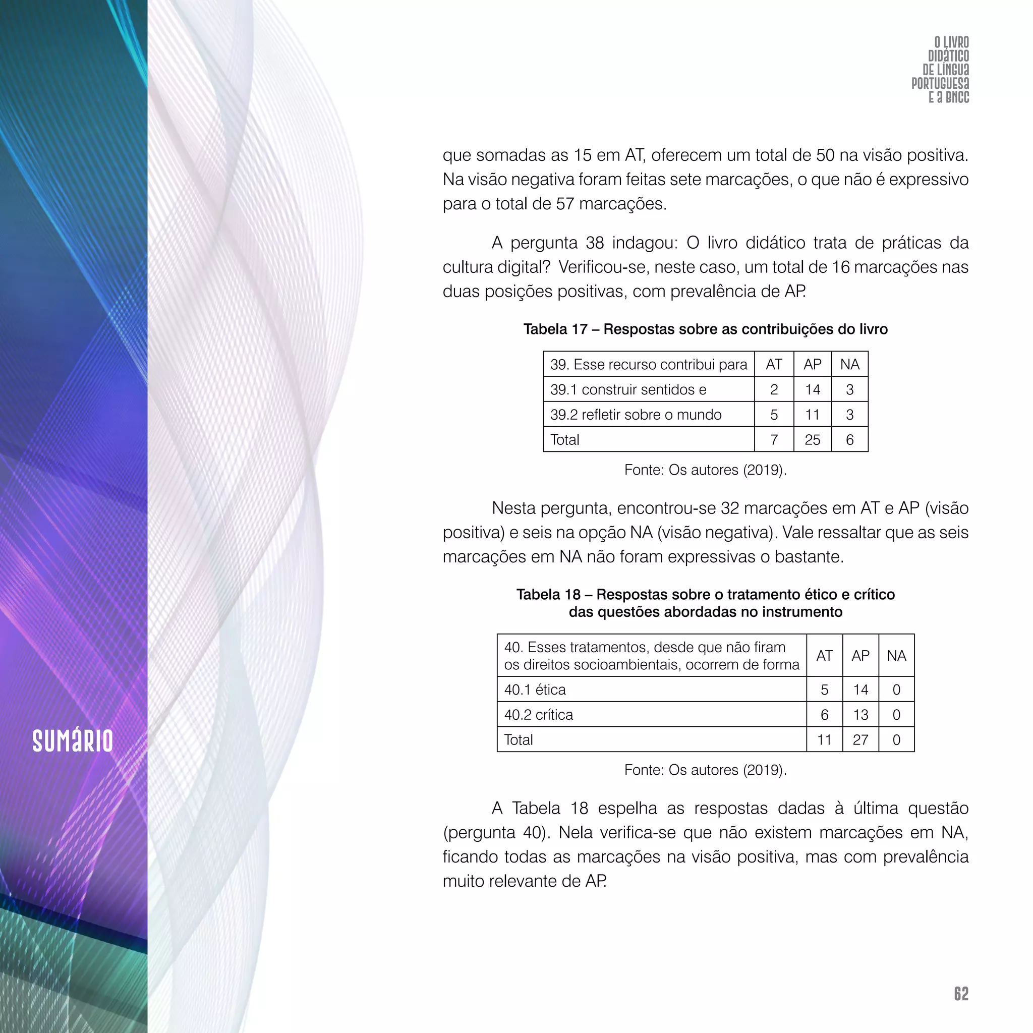 O livro didático de Língua Portuguesa e a BNCC: construção de instrumento avaliativo