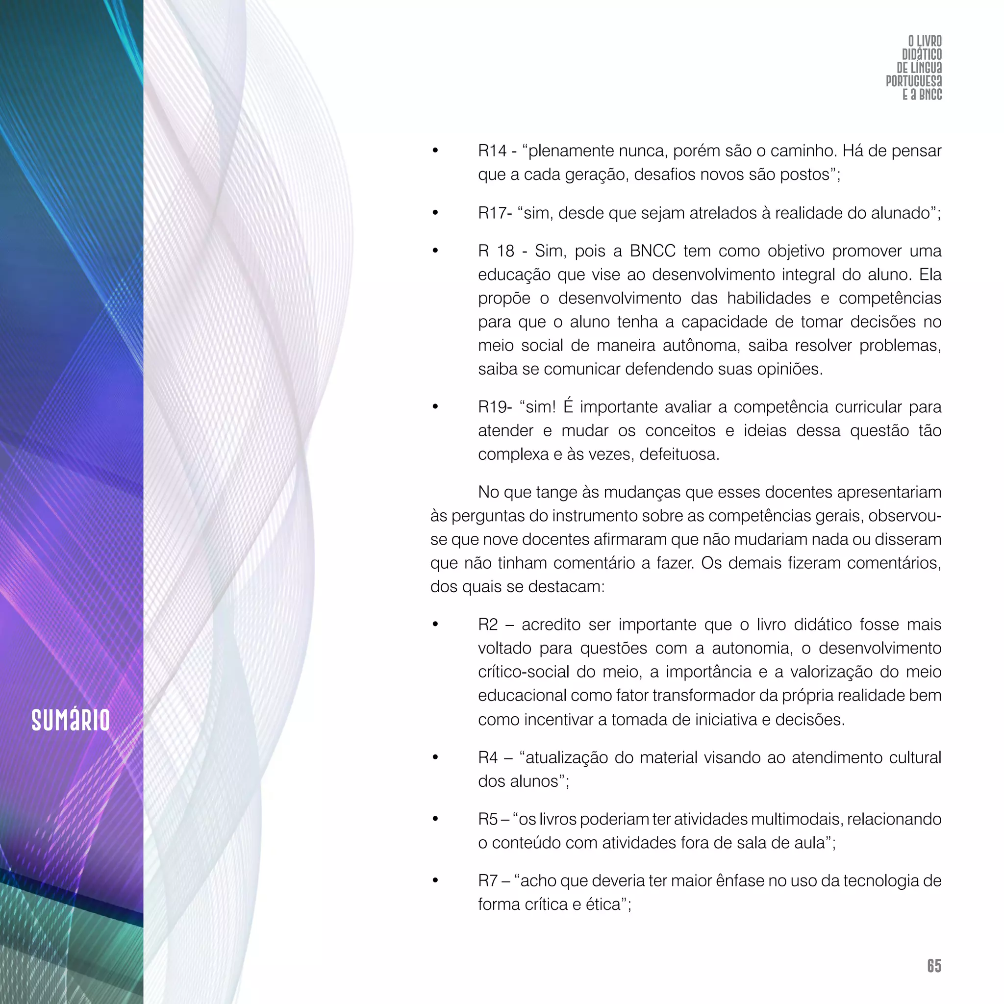 O livro didático de Língua Portuguesa e a BNCC: construção de instrumento avaliativo