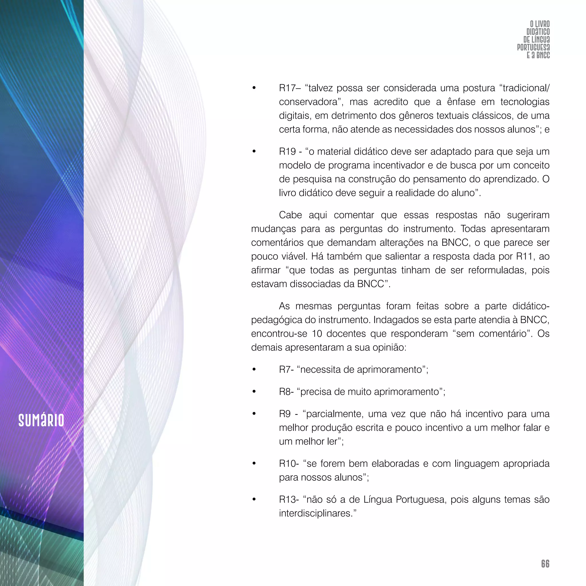 O livro didático de Língua Portuguesa e a BNCC: construção de instrumento avaliativo