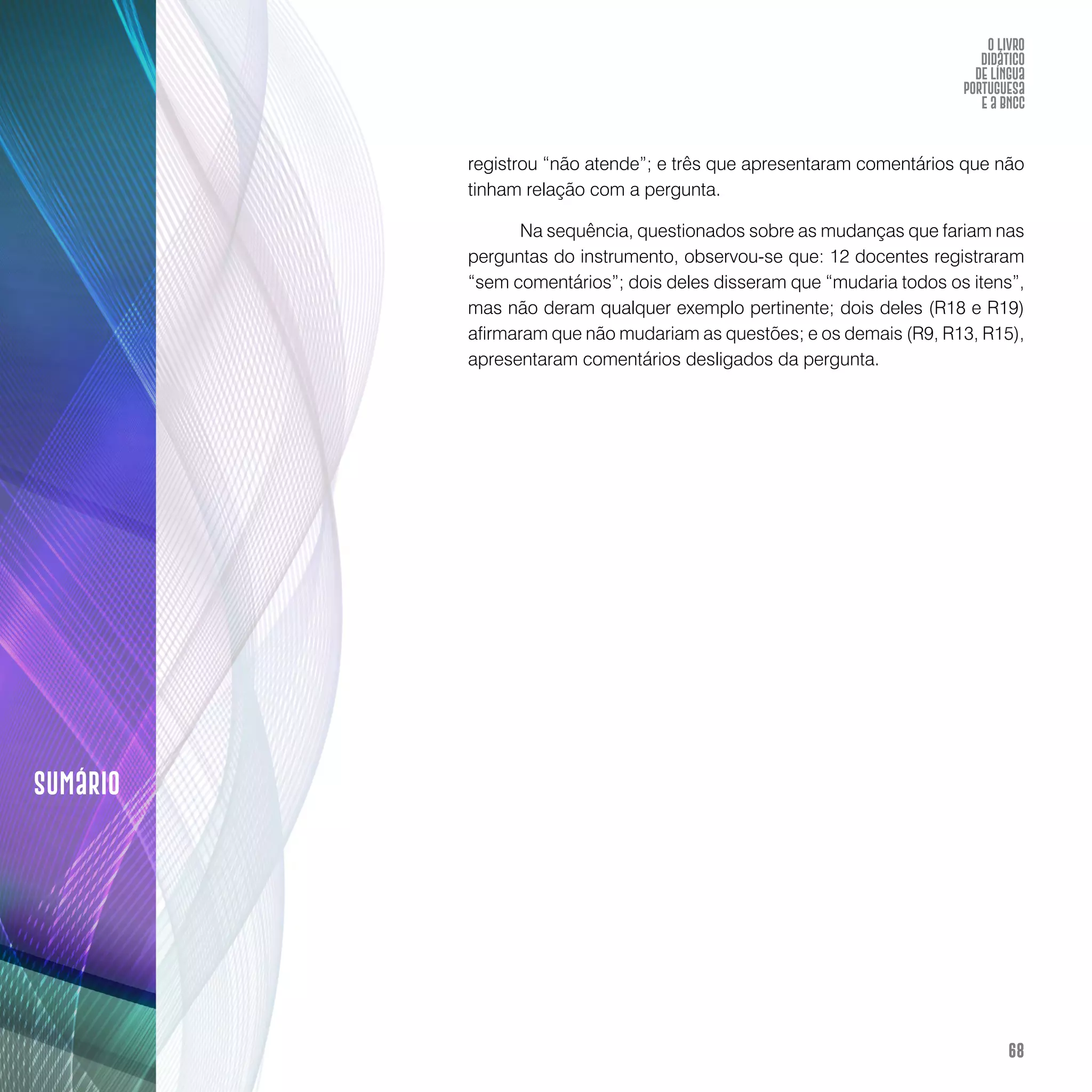 O livro didático de Língua Portuguesa e a BNCC: construção de instrumento avaliativo