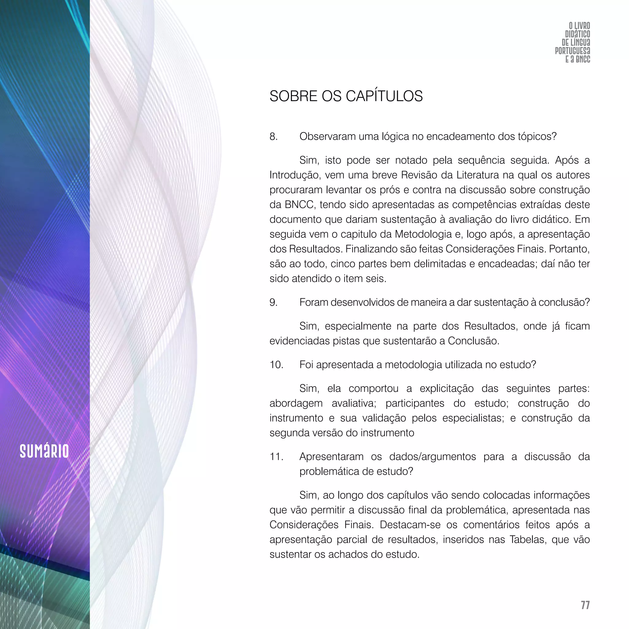 O livro didático de Língua Portuguesa e a BNCC: construção de instrumento avaliativo