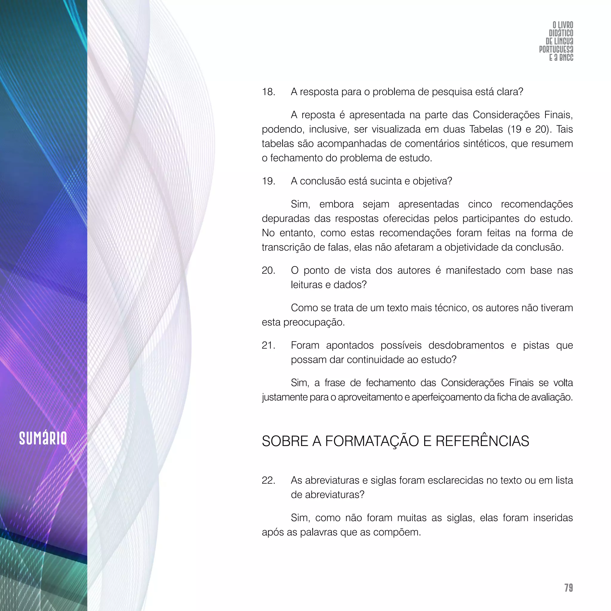O livro didático de Língua Portuguesa e a BNCC: construção de instrumento avaliativo