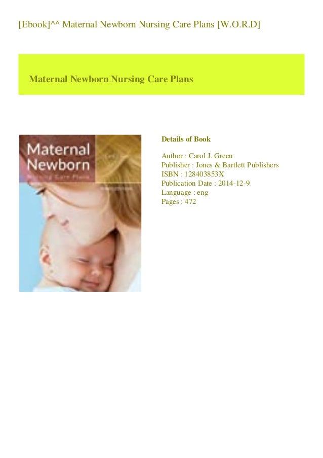 [Ebook]^^ Maternal Newborn Nursing Care Plans [W.O.R.D]